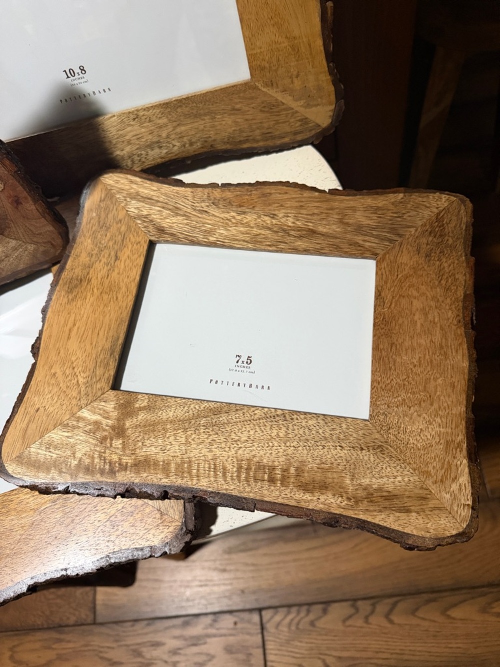 Pottery Barn Rustic Natural Wood Photo Frame’s Set of 4 - Picture 2 of 5